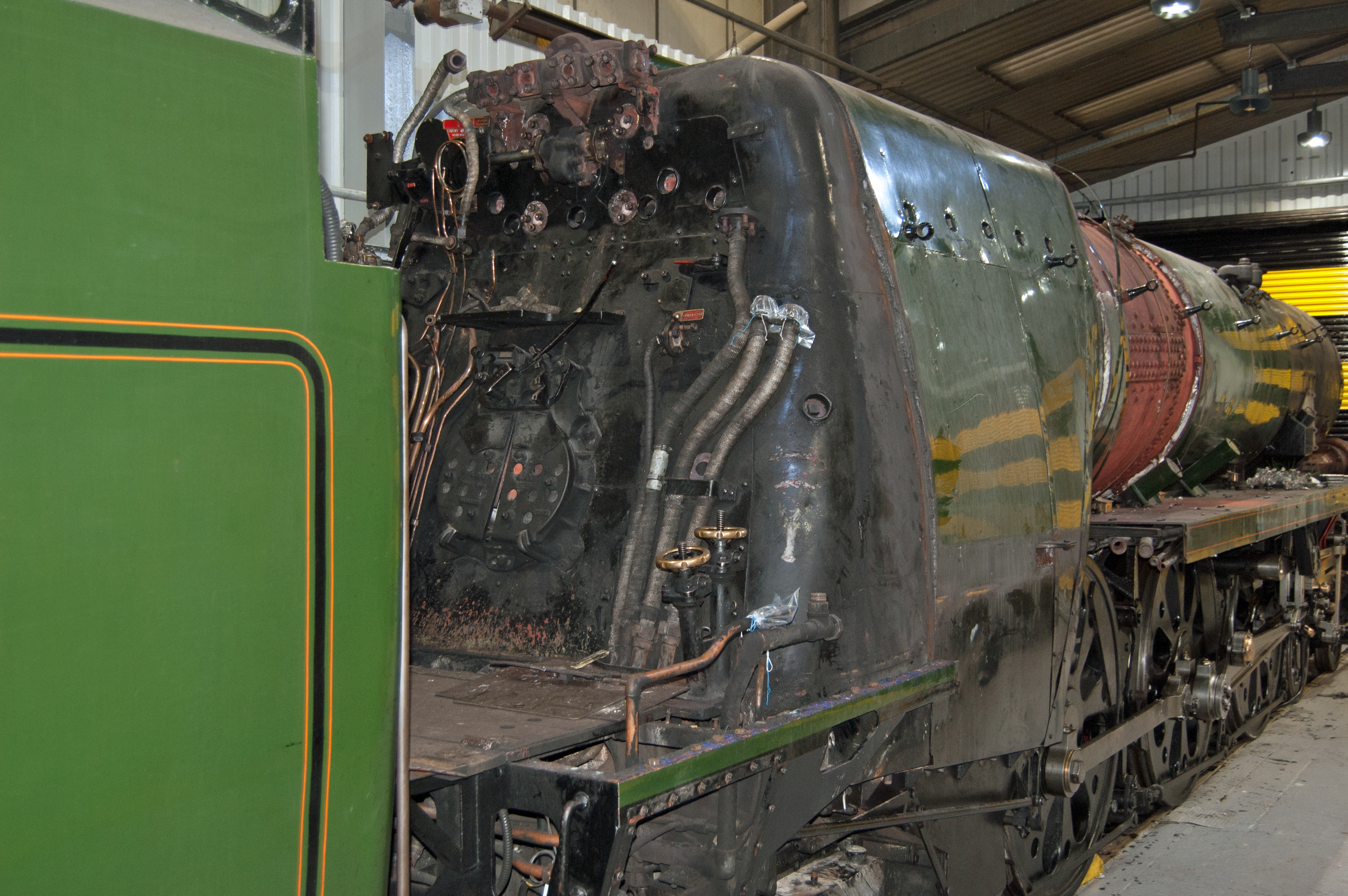 The cab and several of the fittings have been removed