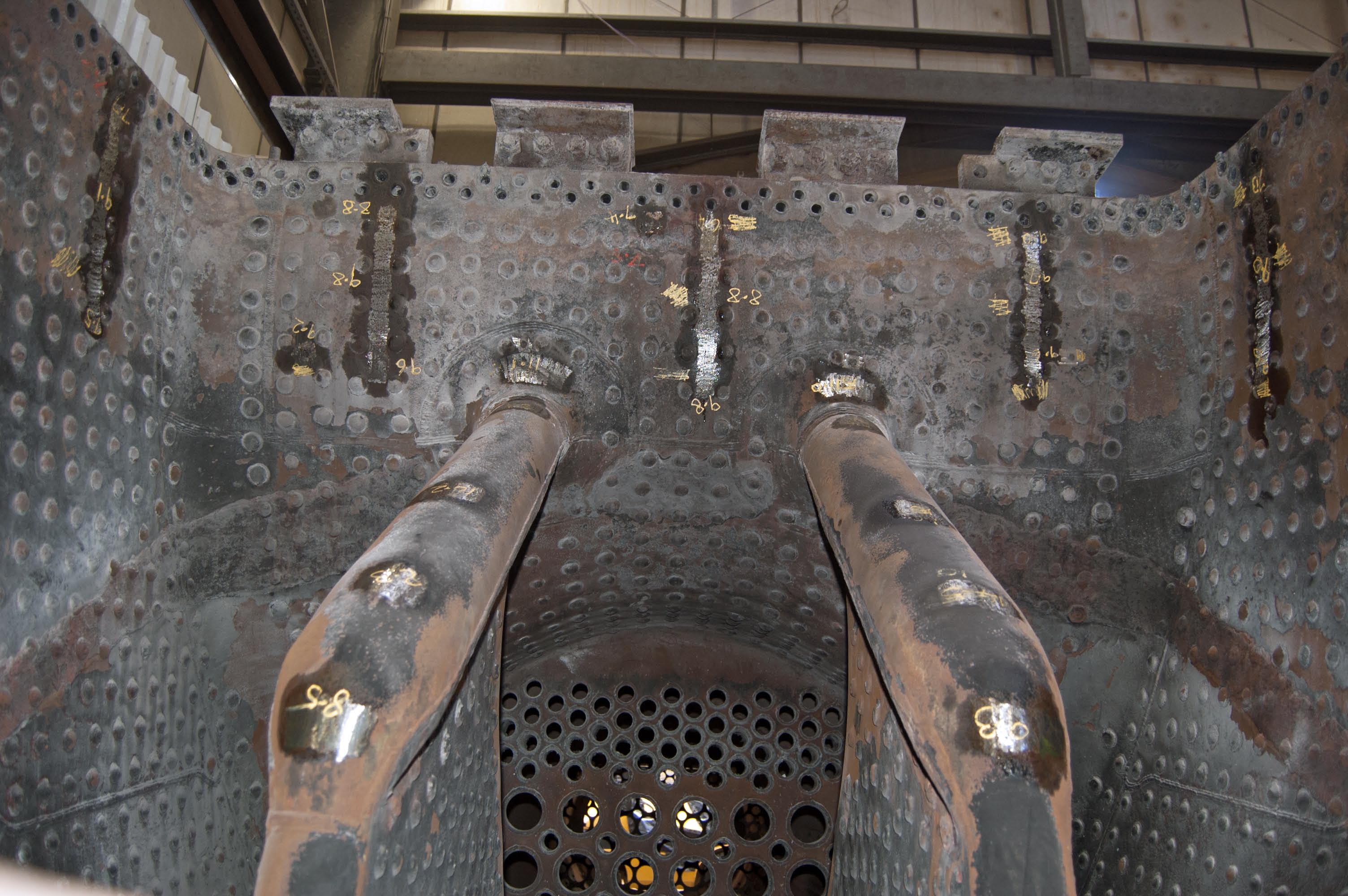 Some of the boiler plate has already been tested for thickness