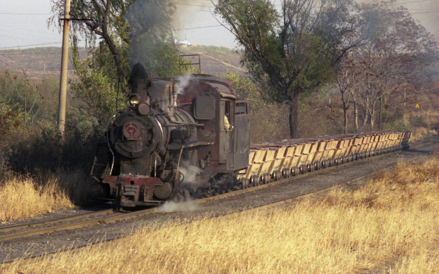 Locomotive on the narrow gauge Dahuichang Limestone Railway near Beijing