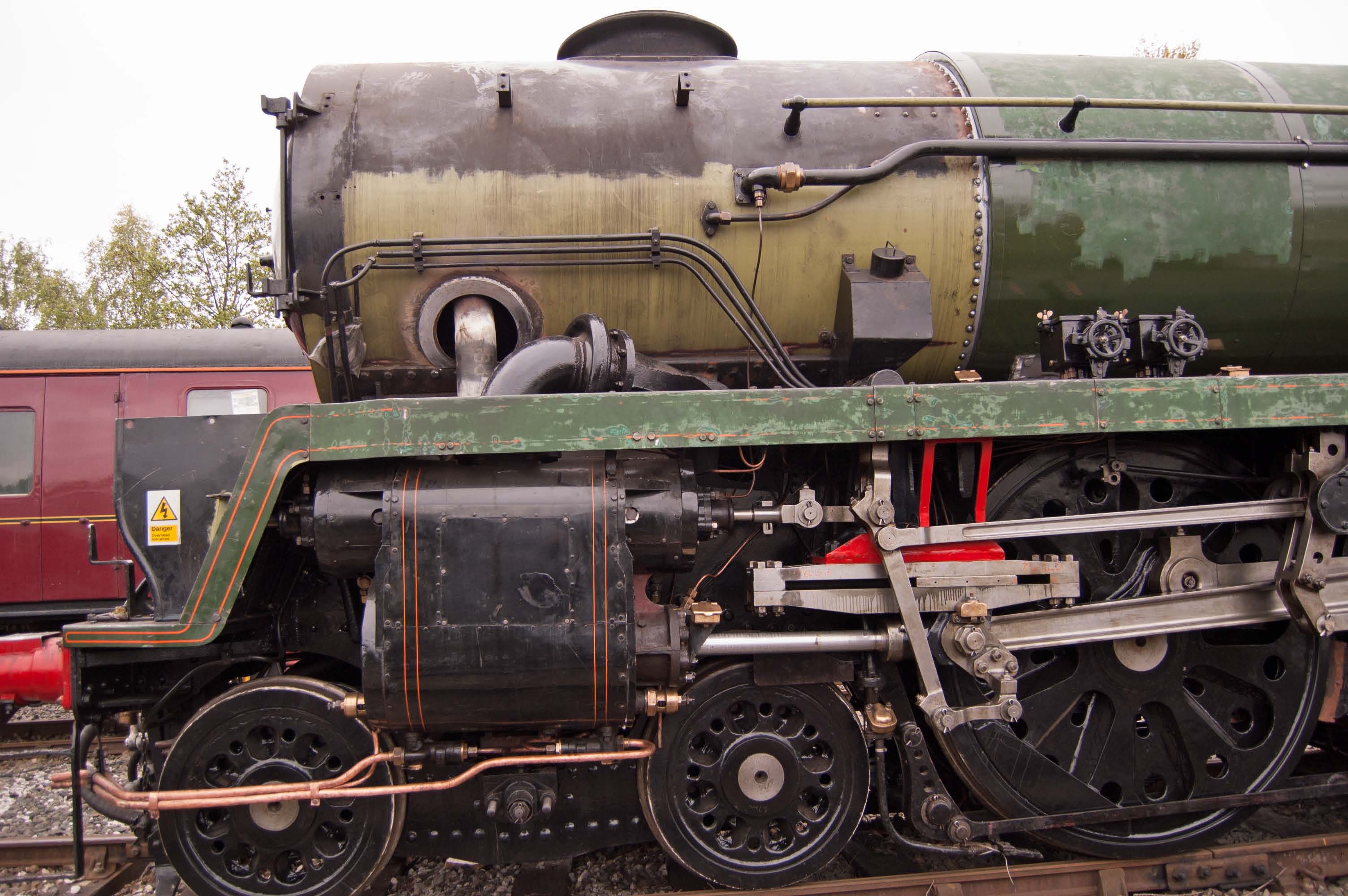 The loco is being moved, prior to weighing